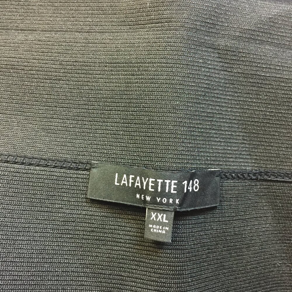 Like new! Lafayette 148 New York Pull On Pants Trousers XXL Womens Black Knit - Picture 3 of 16